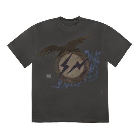 Travis Scott Cactus Jack für Fragment Create T-Shirt verwaschenes Schwarz (SS21)