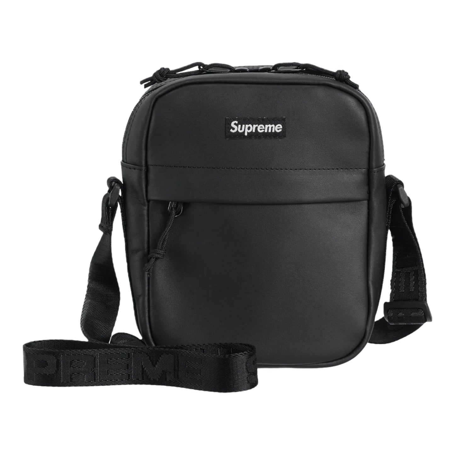 Supreme Leather Shoulder Bag "Black/Red"