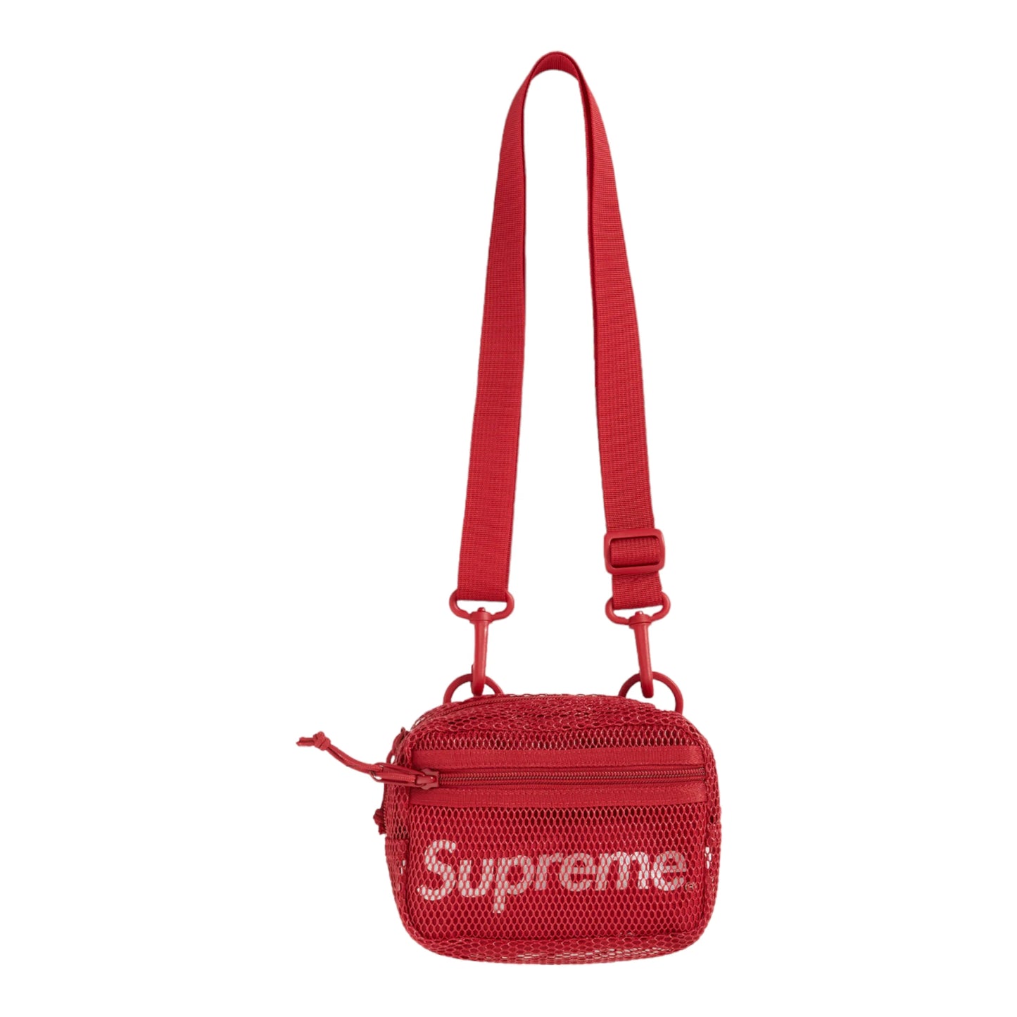 Supreme Leather Shoulder Bag "Black/Red"