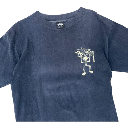 Vintage Stussy Stickman Warrior Man Tshirt