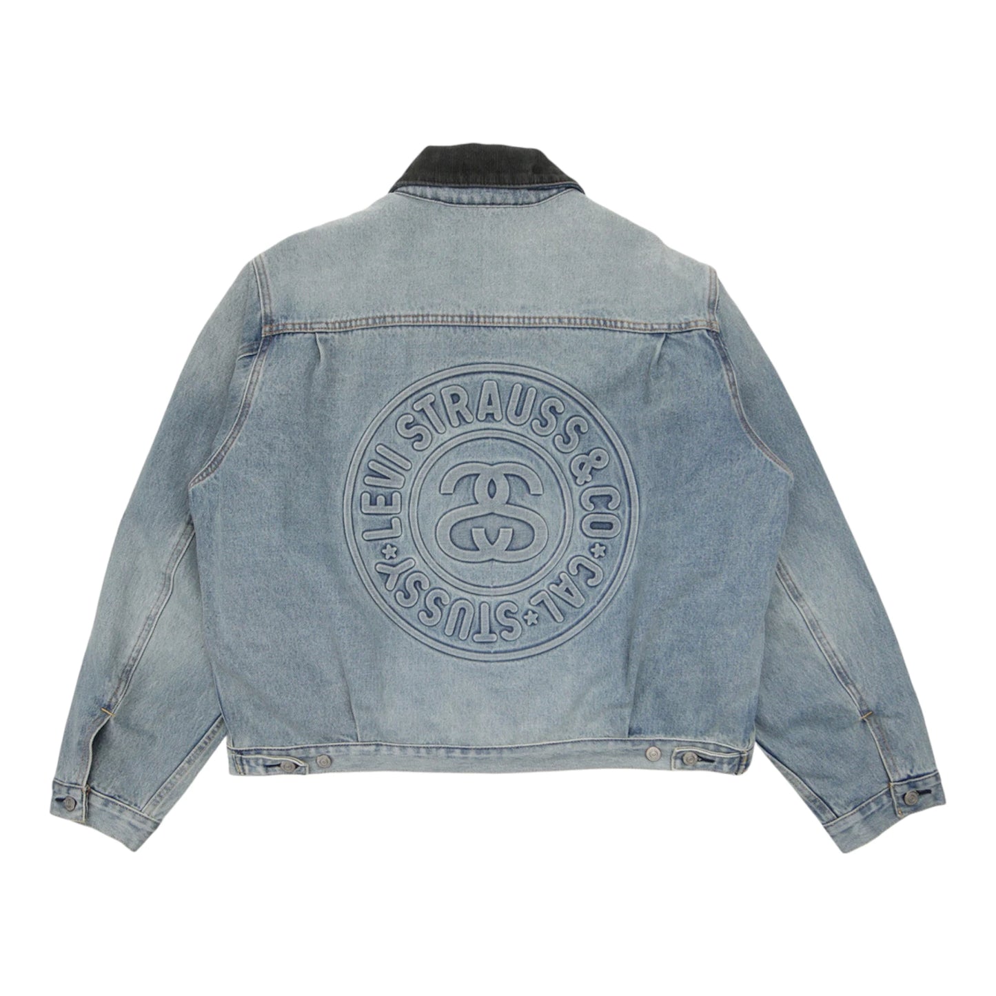 Stussy x Levi's Embossed Praglad Trucker Jacket Stussy Rugged-Blue