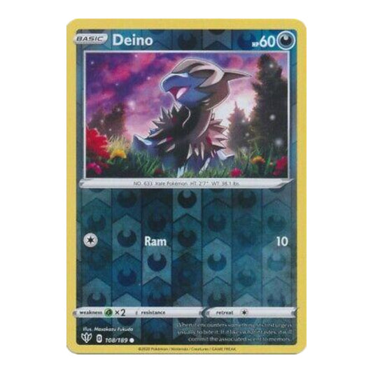 Pokémon Deino [Reverse Holo] #108