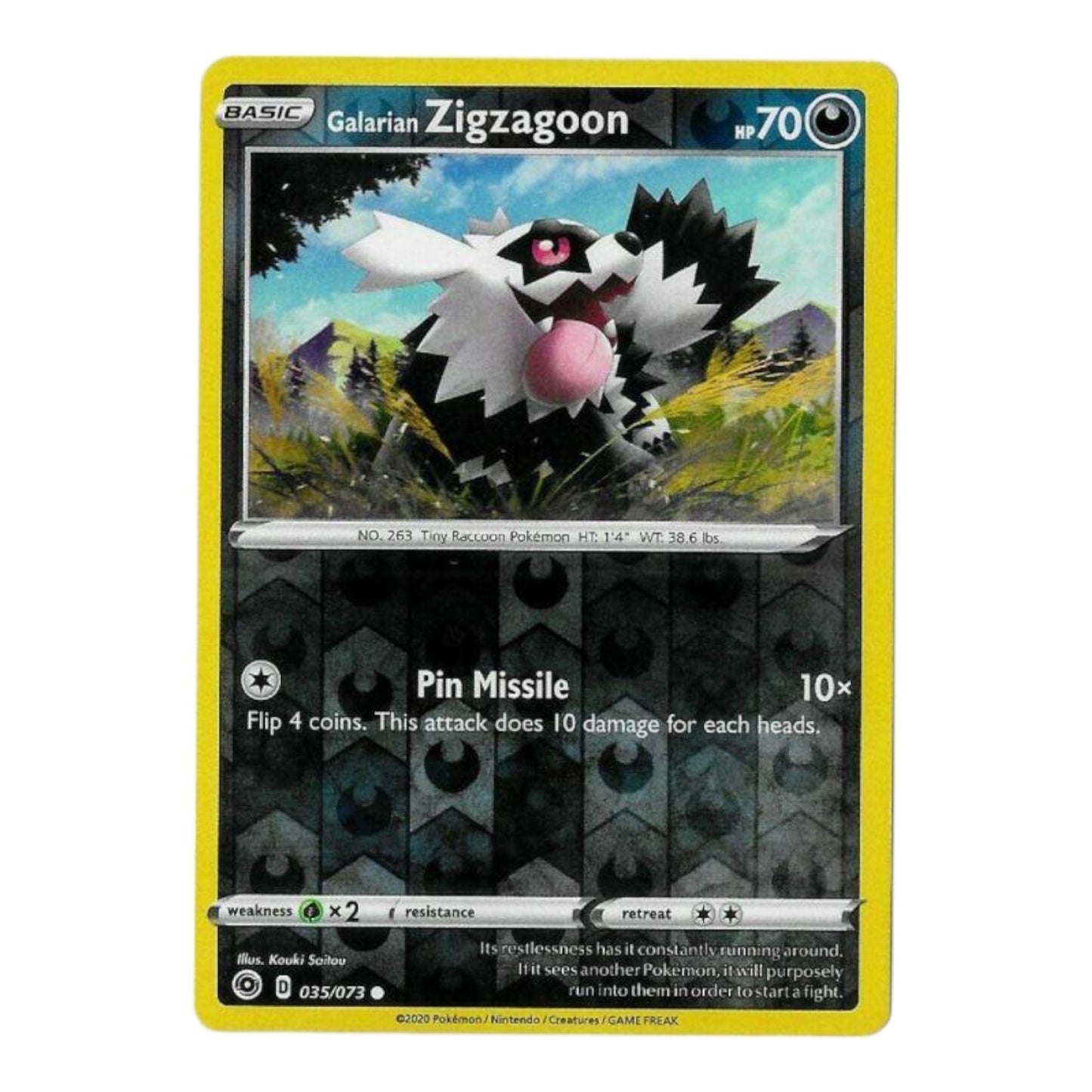 Pokémon Galarian Zigzagoon [Reverse Holo] #35