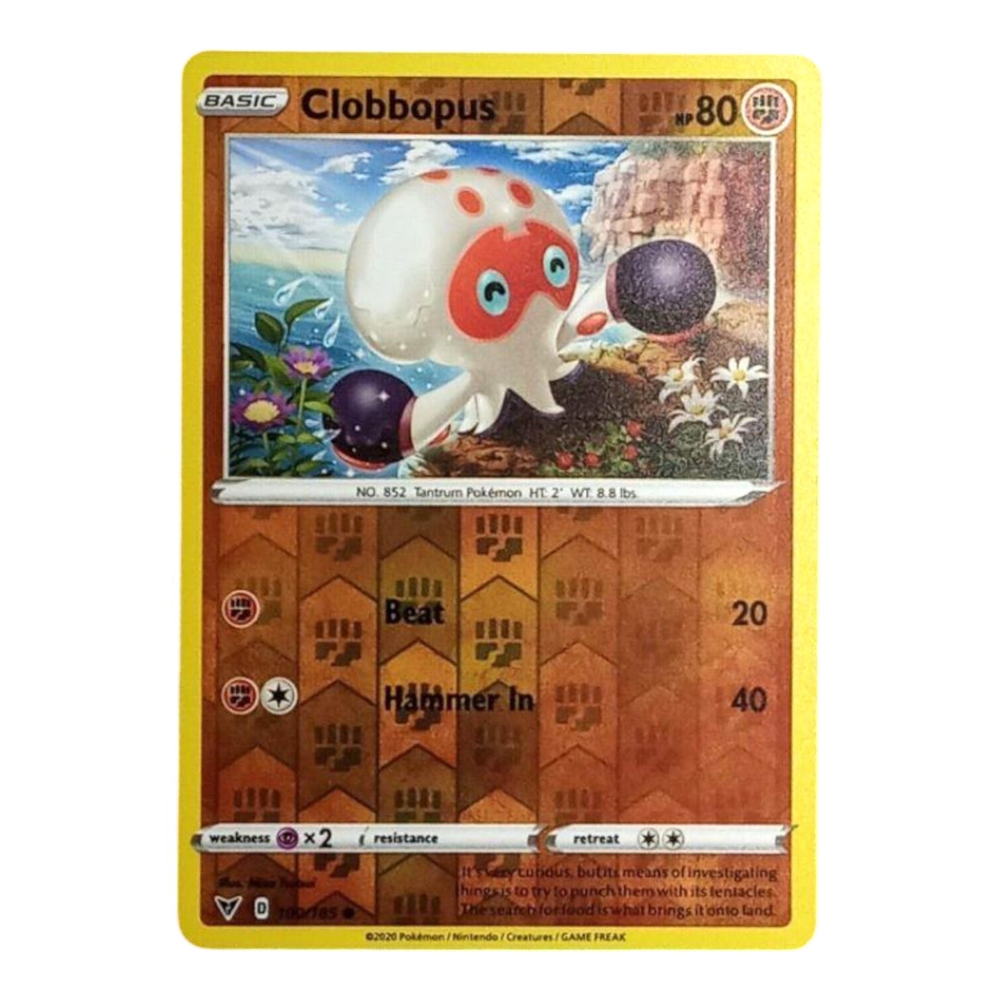 Pokémon Clobbopus [Reverse Holo] #100/185