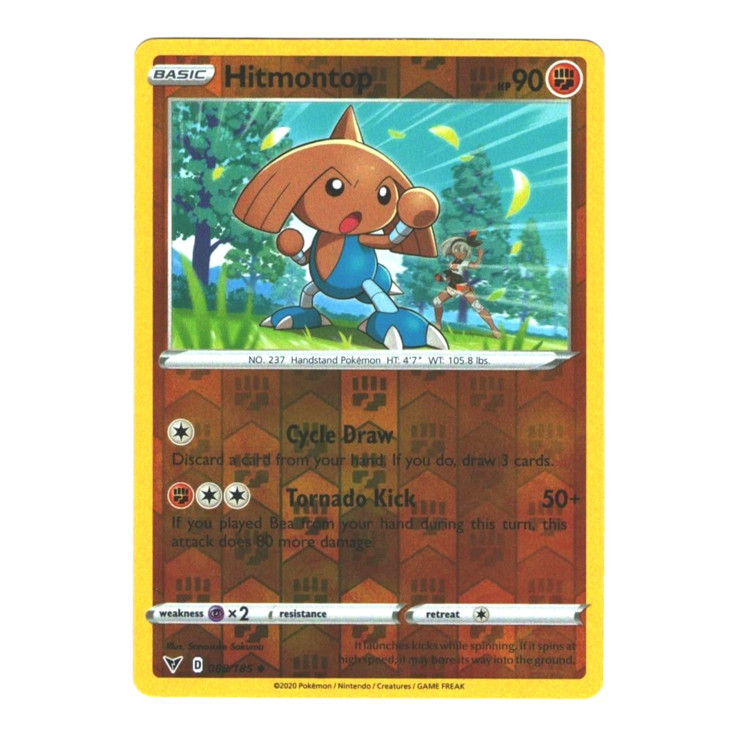 Pokémon Hitmontop [Reverse Holo] #088/185