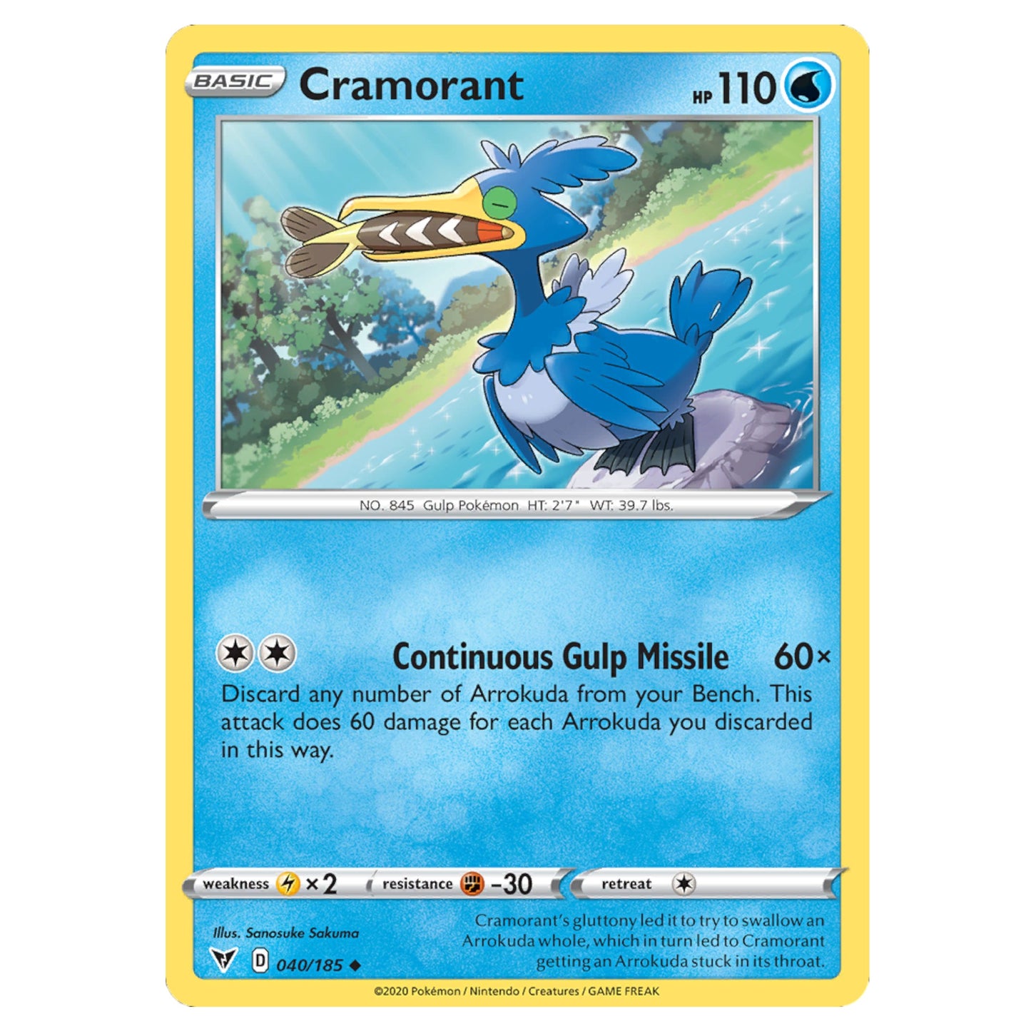 Pokémon Cramorant #040/185