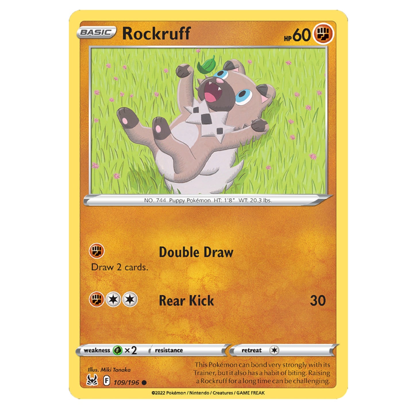 Pokémon Rockruff #109/196