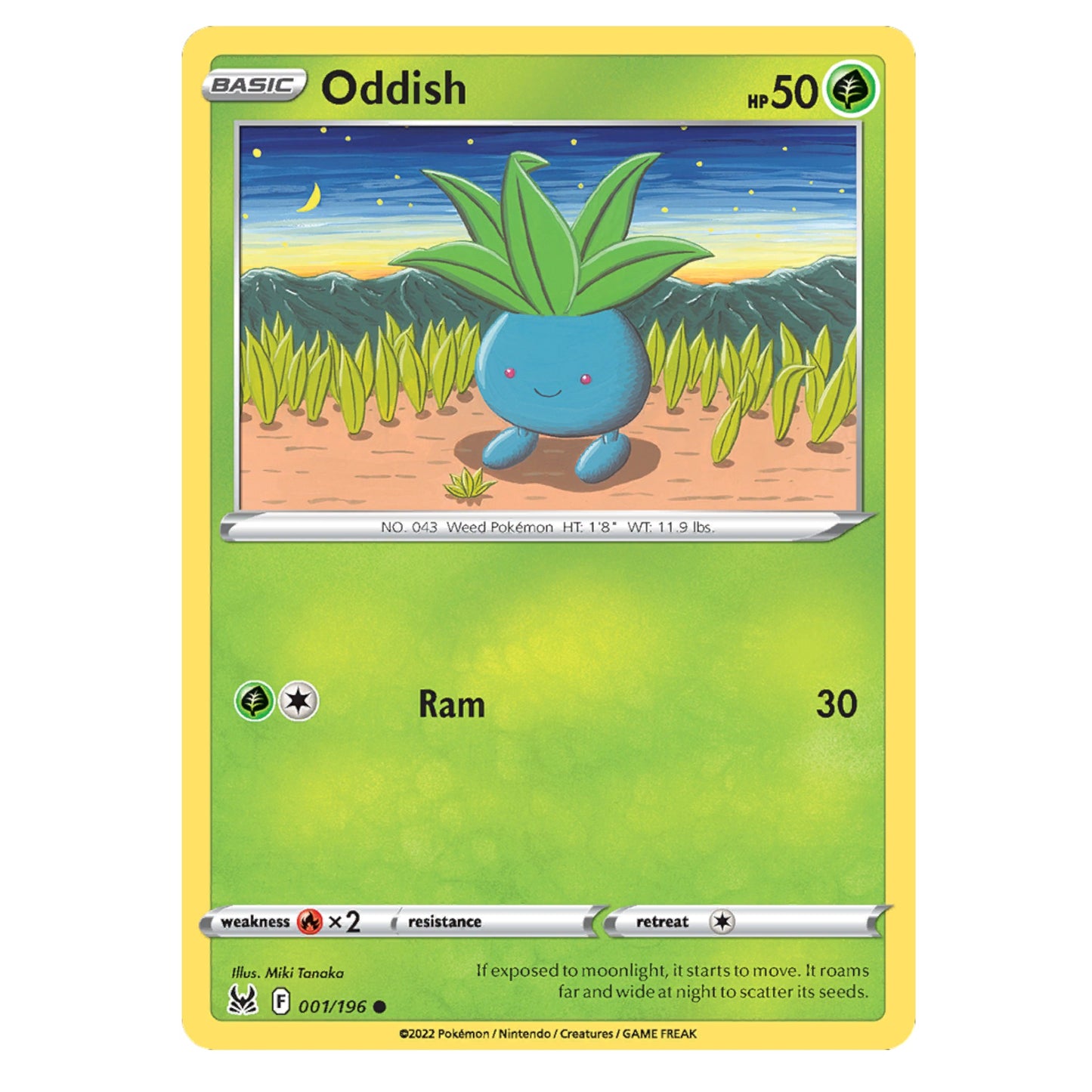 Pokémon Oddish #001/196