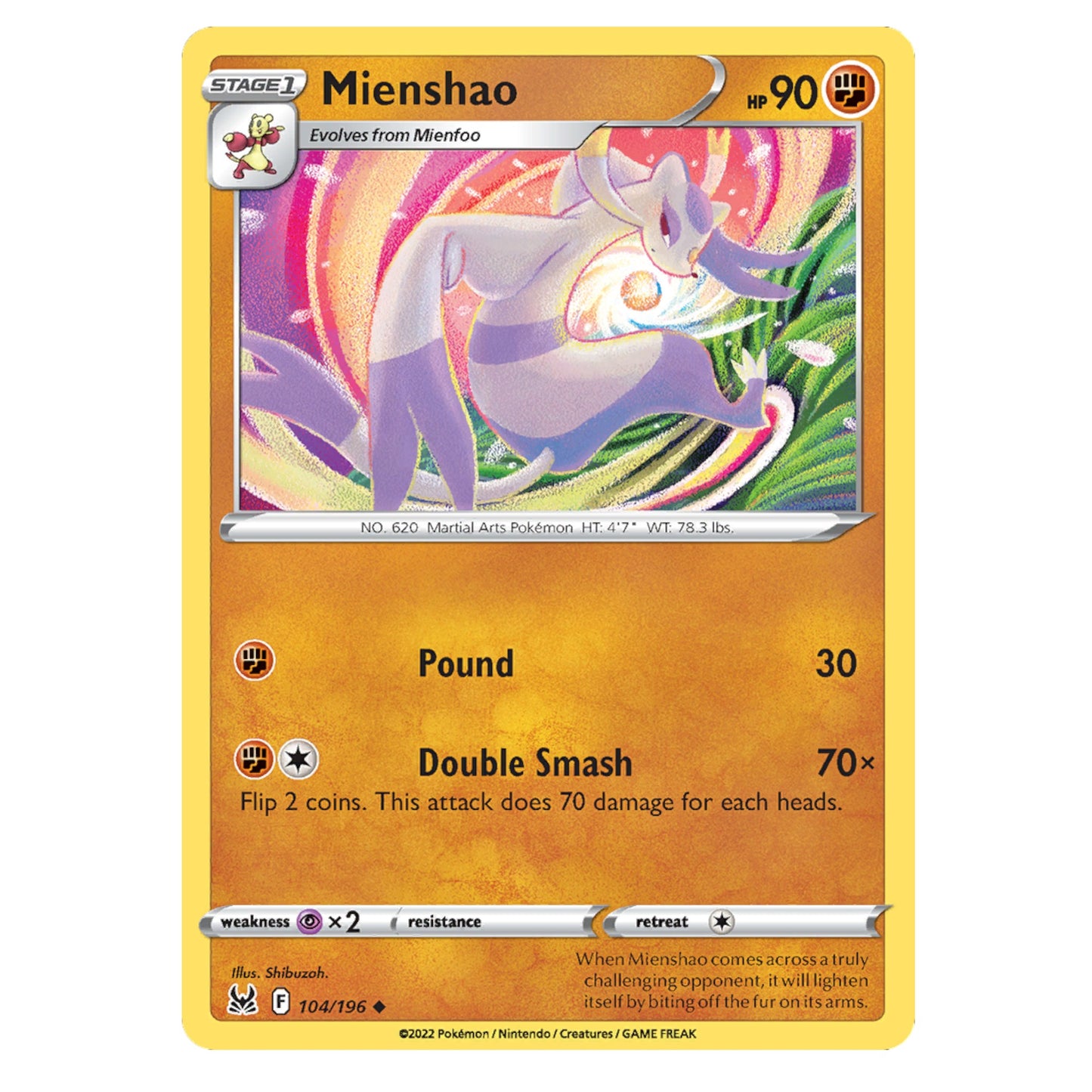 Pokémon Mienshao #104/196