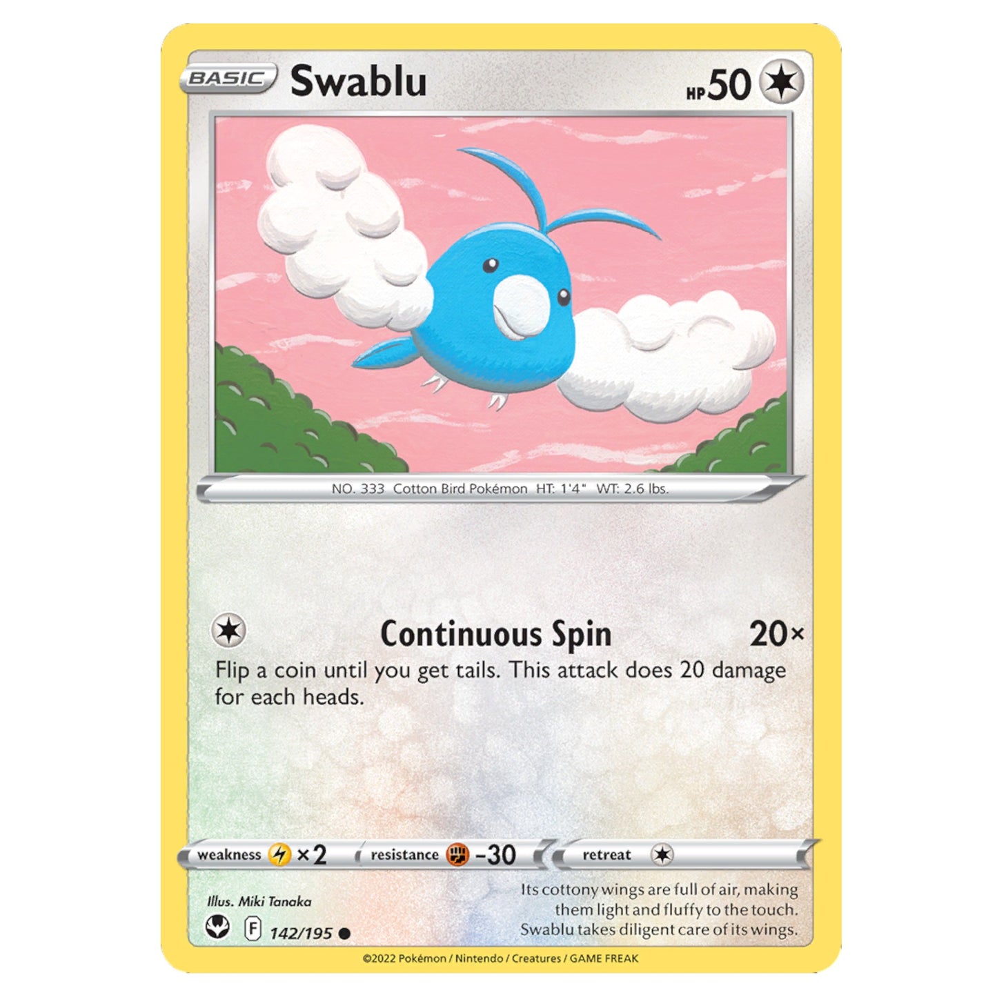 Pokémon Swablu #142/195