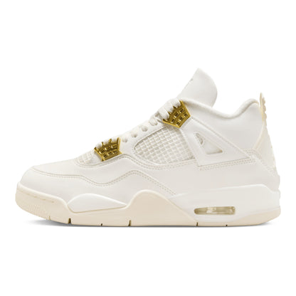 Nike WMNS Air Jordan 4 Retro "White &amp; Gold" (Women's) - AQ9129-170