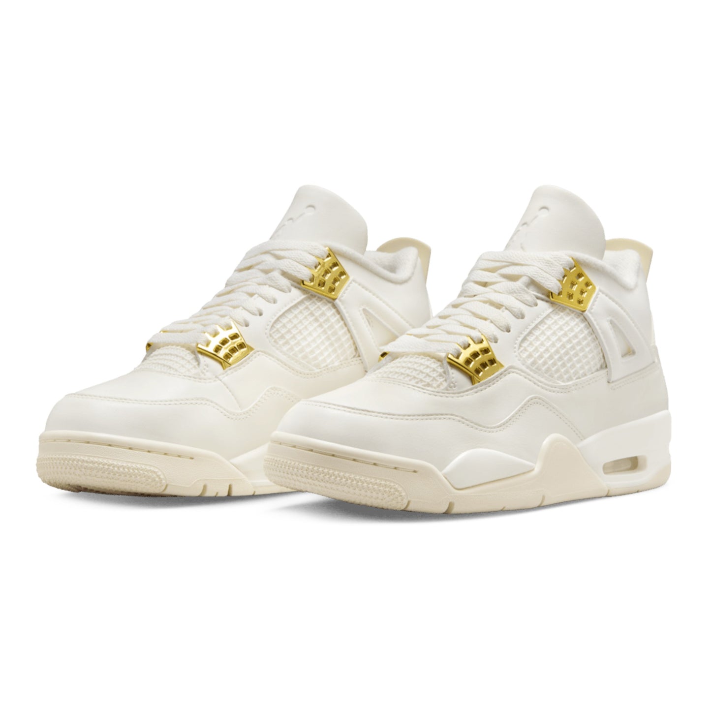 Nike WMNS Air Jordan 4 Retro "White &amp; Gold" (Women's) - AQ9129-170