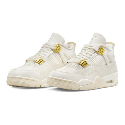 Nike WMNS Air Jordan 4 Retro "White &amp; Gold" (Women's) - AQ9129-170