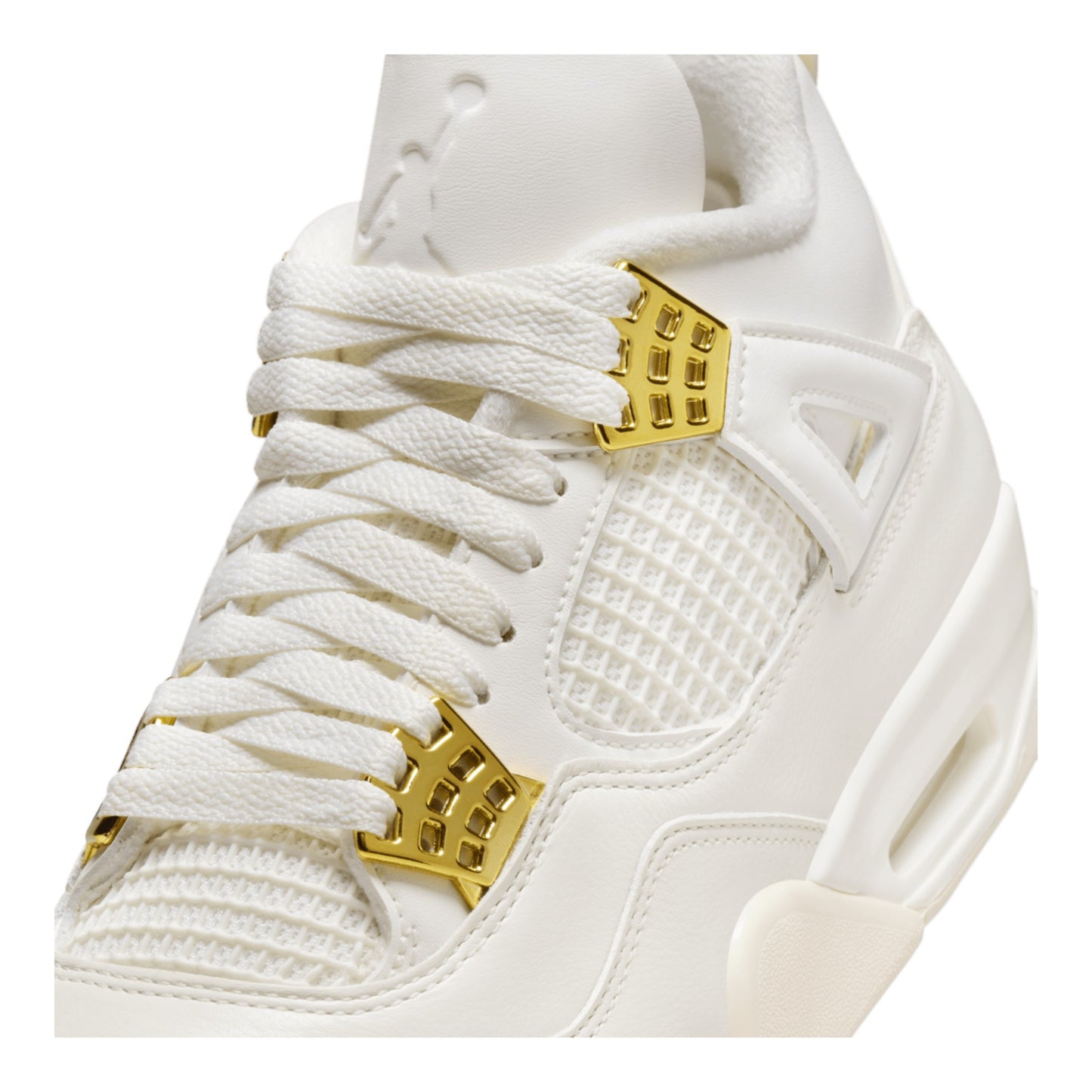 Nike WMNS Air Jordan 4 Retro "White &amp; Gold" (Women's) - AQ9129-170