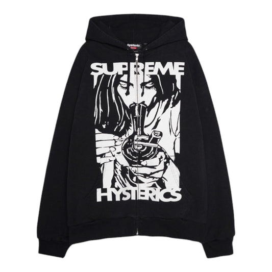 Supreme Hysteric Glamour Thermal Lined Zip Up Hooded Sweatshirt