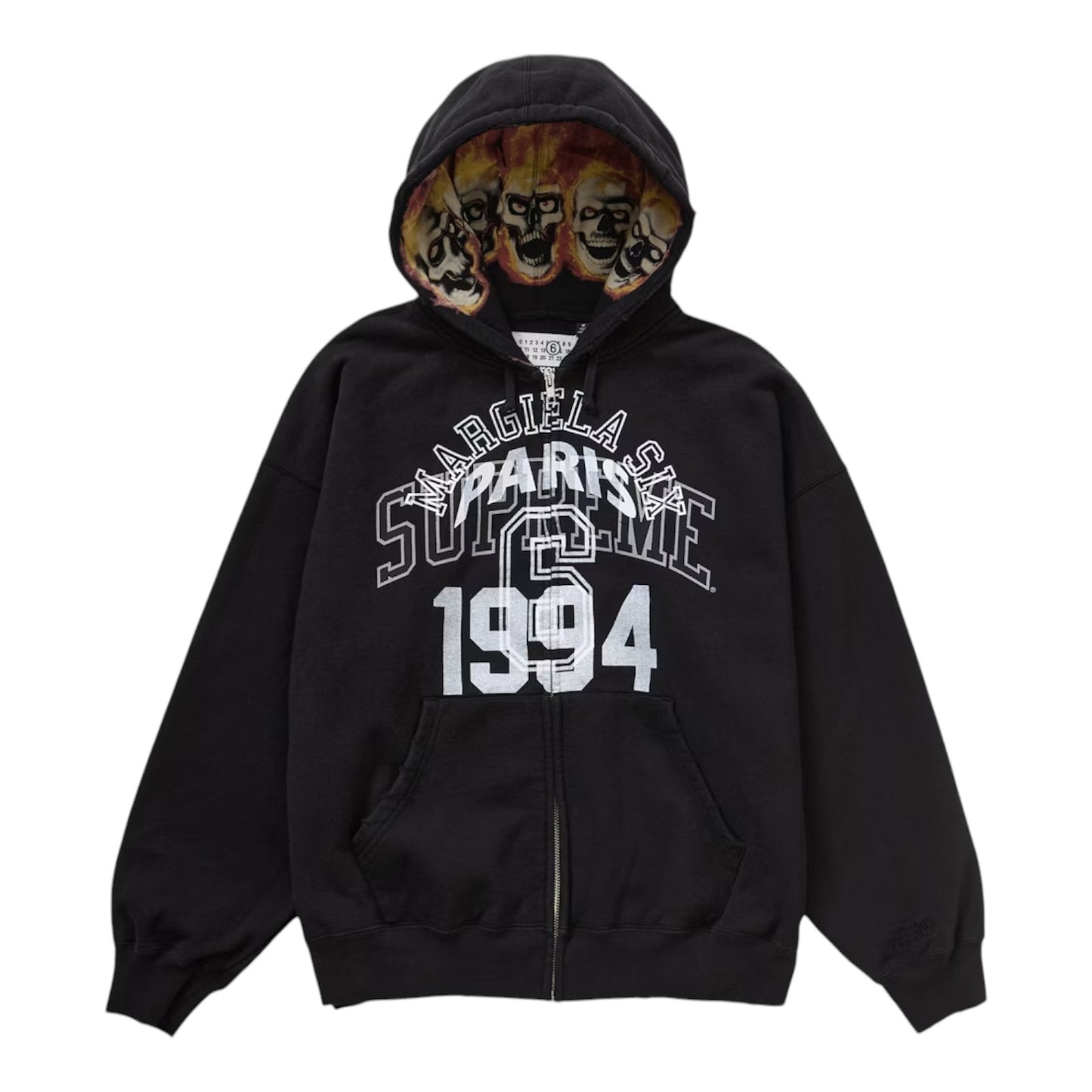 Supreme MM6 Maison Margiela Zip Up Hooded Sweatshirt