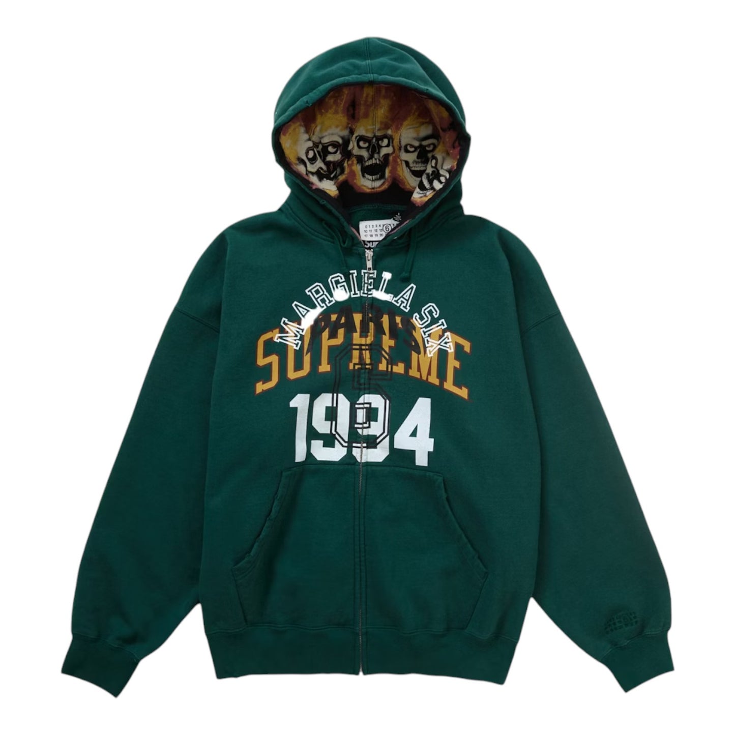 Supreme MM6 Maison Margiela Zip Up Hooded Sweatshirt