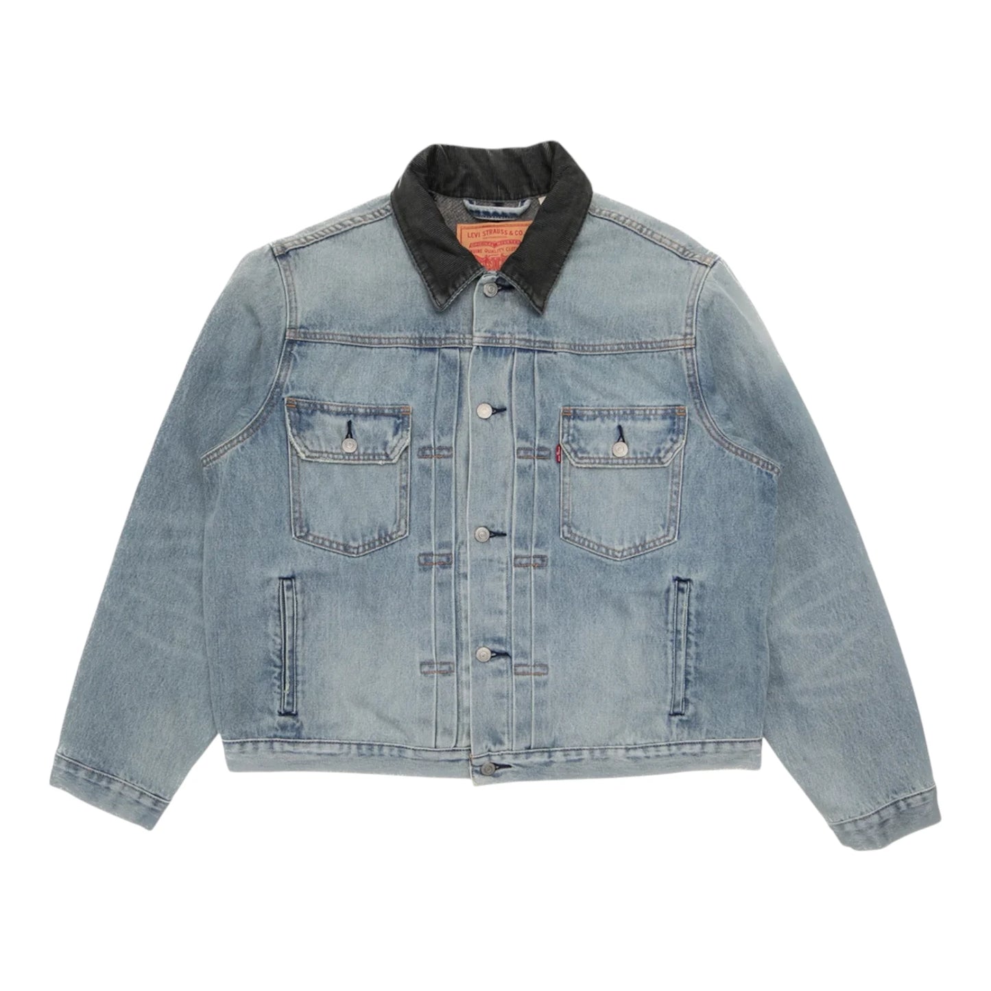 Stussy x Levi's Embossed Praglad Trucker Jacket Stussy Rugged-Blue