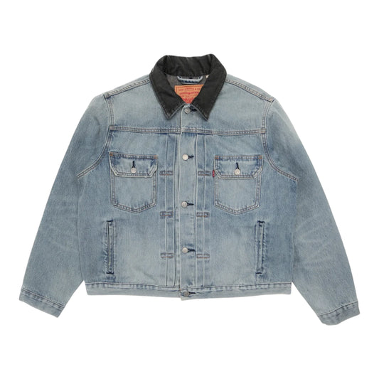 Stussy x Levi's – Geprägte Praglad-Truckerjacke – Stussy Rugged-Blau