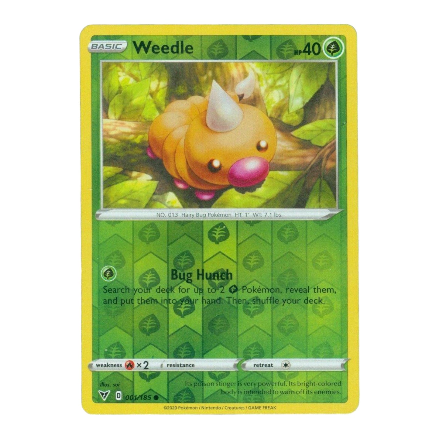 Pokémon Weedle [Reverse Holo] #1