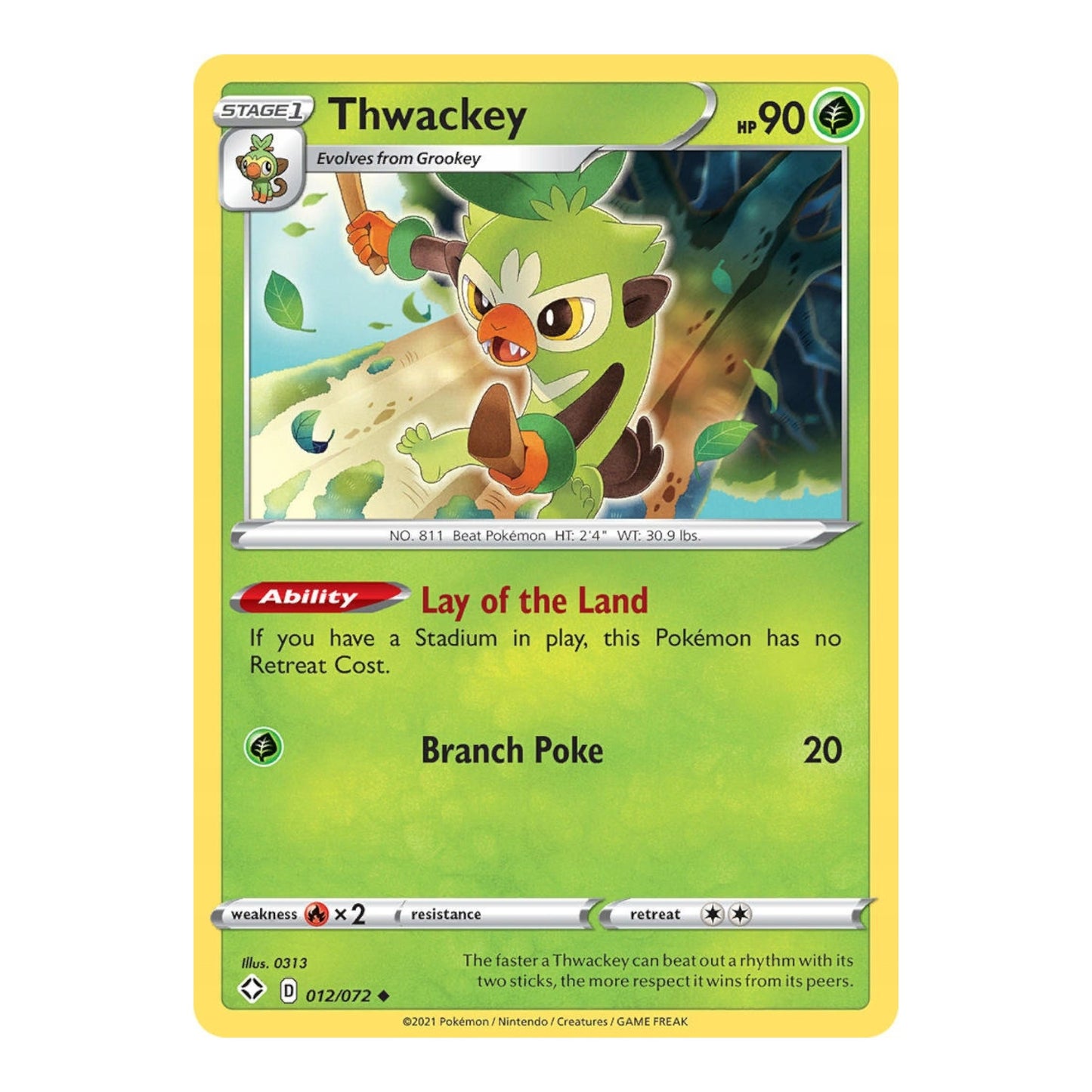 Pokémon Thwackey #12