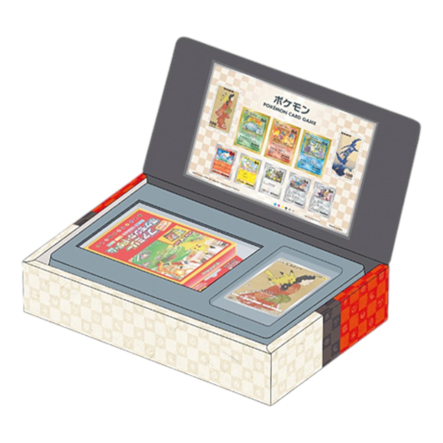 Pokemon Stamp Box Pokémon Card Game 見返り美人・月に雁セット Japan