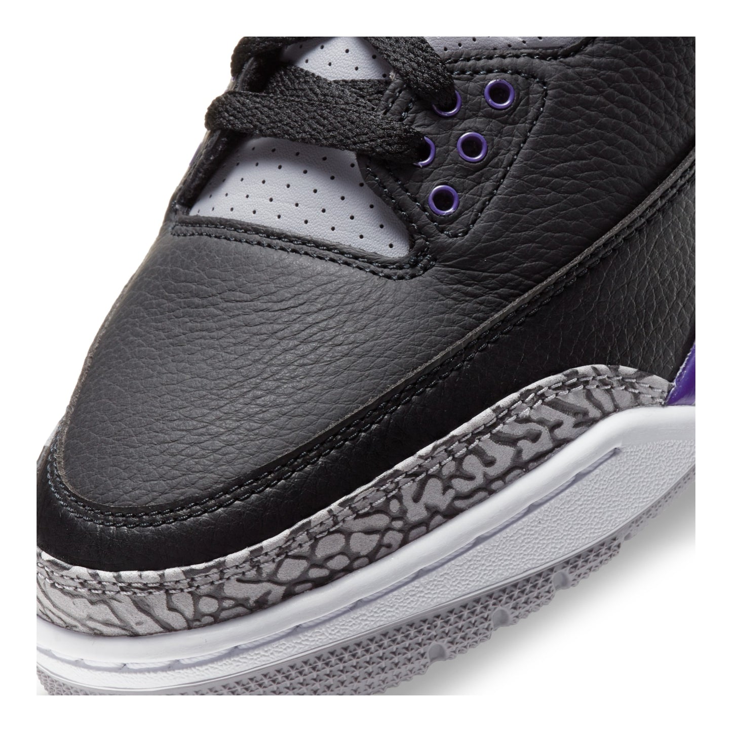 Air Jordan 3 Retro Schwarz Court Lila