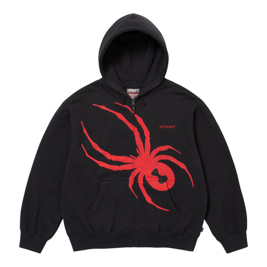 Supreme Spyder Zip Up Hooded Sweatshirt Black