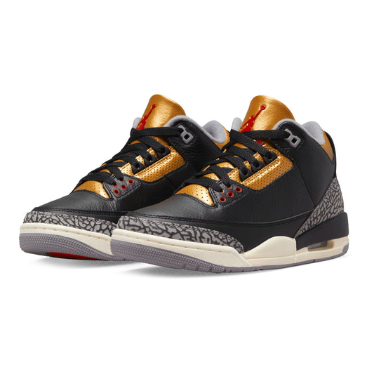 Jordan 3 Retro Black Cement Gold (Women's)