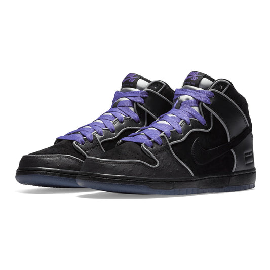 Nike SB Dunk High Black Purple Box