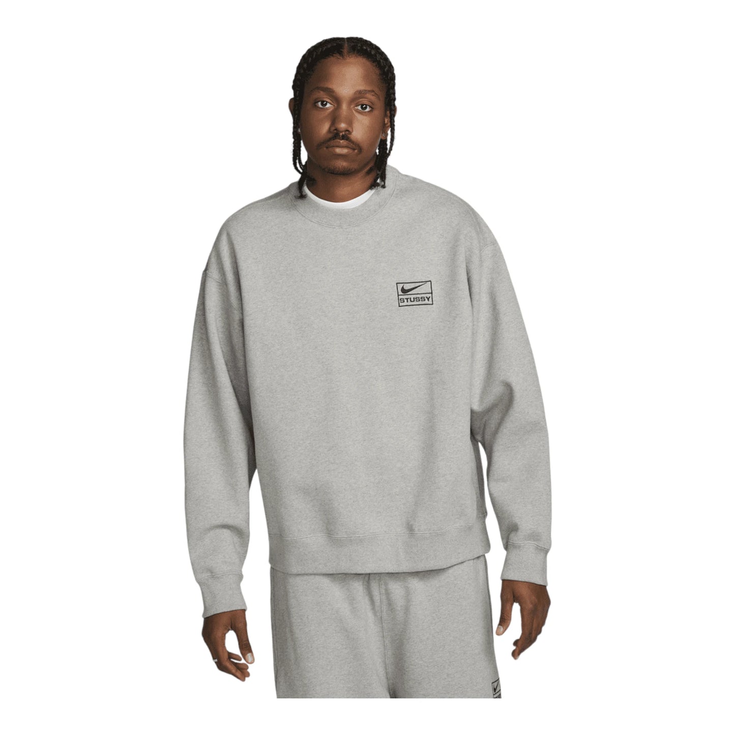 Nike x Stussy Crew Fleece Grey (SS23)