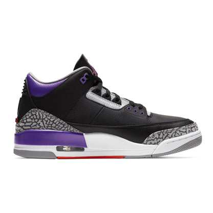 Air Jordan 3 Retro Schwarz Court Lila