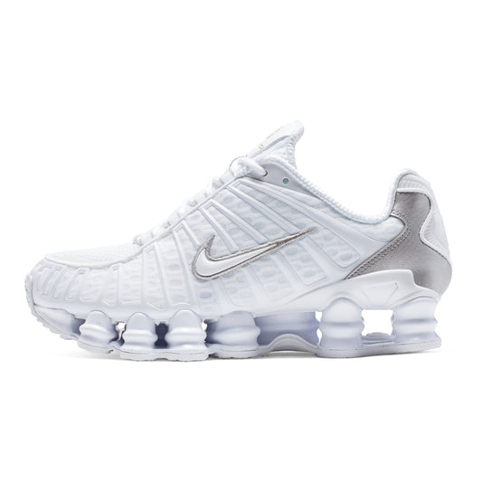 Nike Shox TL White Metallic Silver Max Orange (Women's)