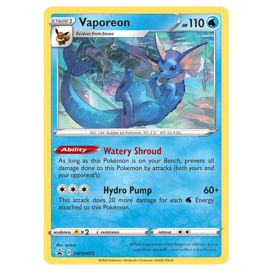 Pokémon Vaporeon #SWSH072