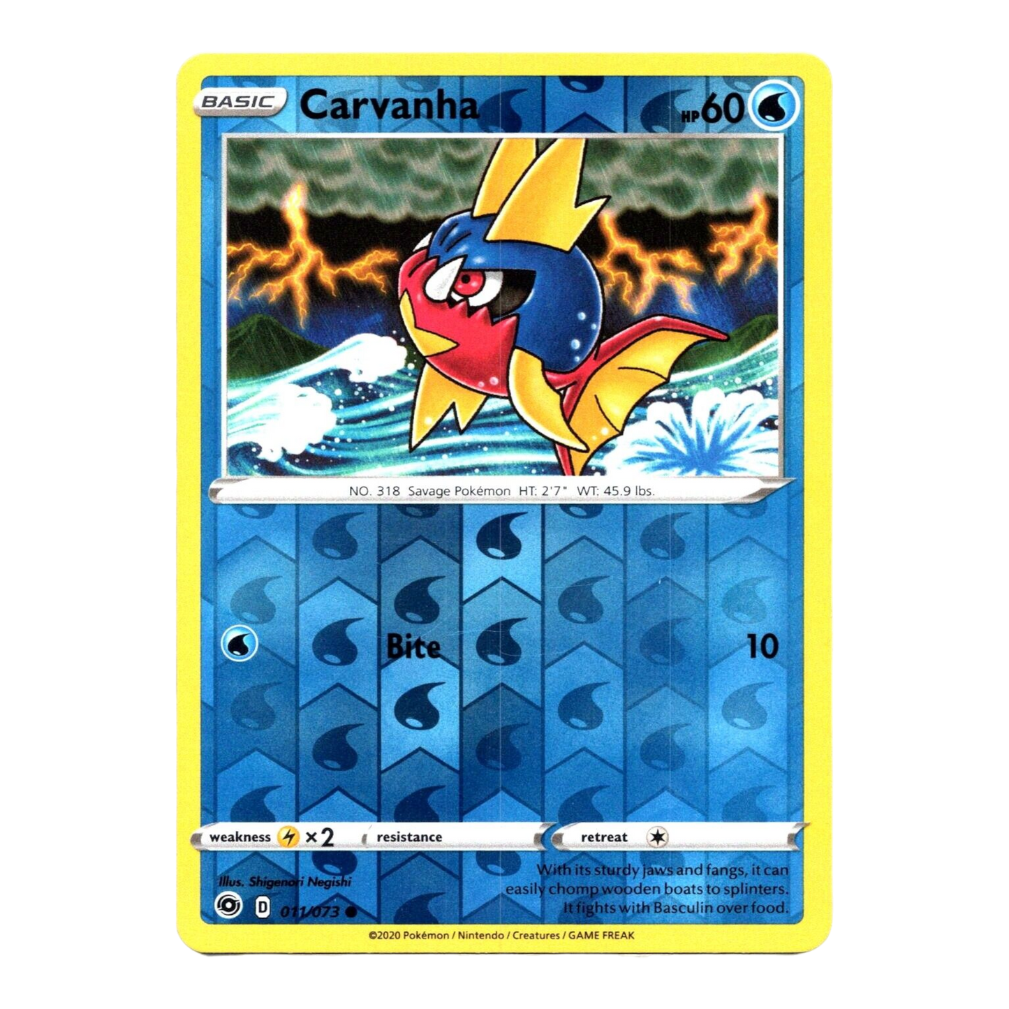 Pokémon Carvanha [Reverse Holo] #11