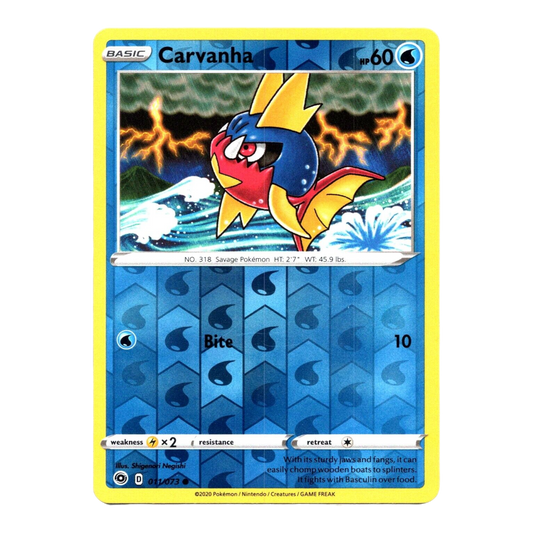 Pokémon: Carvanha [Reverse Holo] #11