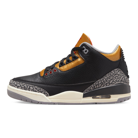 Jordan 3 Retro Black Cement Gold (Women's)